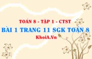 Bài 1 trang 11 SGK Toán 8 Tập 1 Chân trời sáng tạo